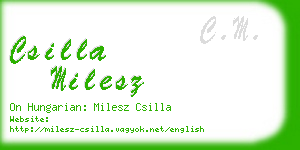 csilla milesz business card